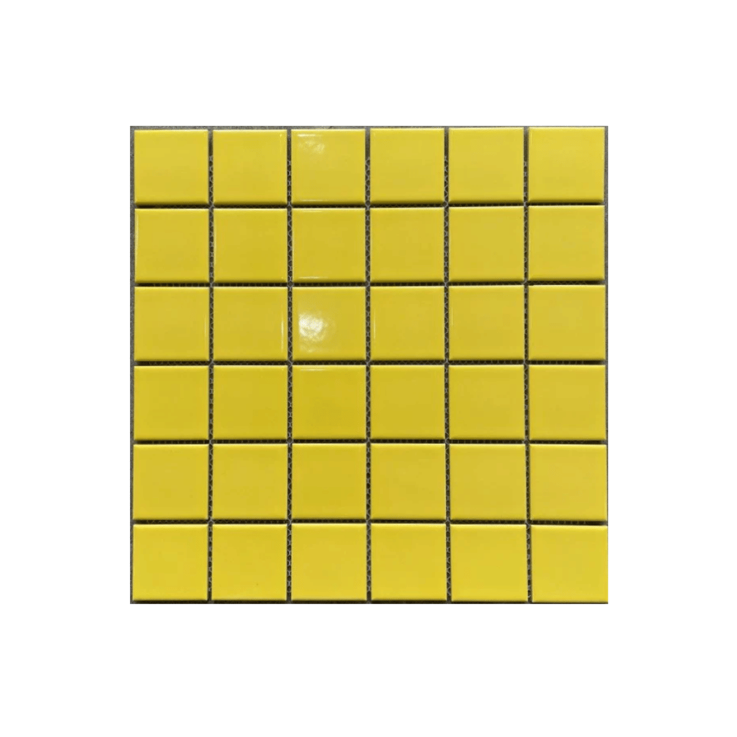 โมเสค TIMELESS TILES รุ่น CLASSIC SQUARE 48 ขนาด 30X30 ซม. สีเหลือง ผิวเงา GLOSS YELLOW โมเสคเซรามิกทรงสี่เหลี่ยมจัตุรัส_0